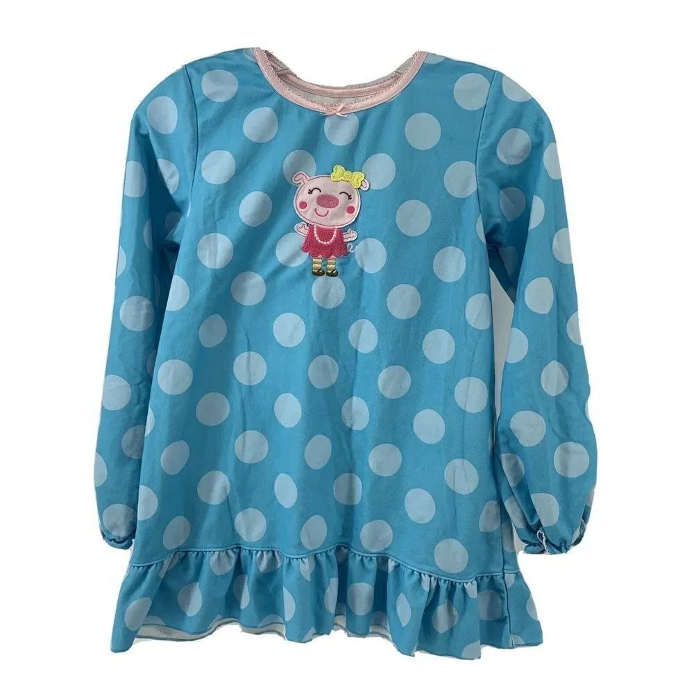 Carters Super Comfy Blue Polka Dot Pajama Top 12